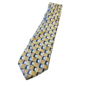 Bert‎ Pulitzer Silk Tie Unisex Men WomenYellow Geometric Classic Professional